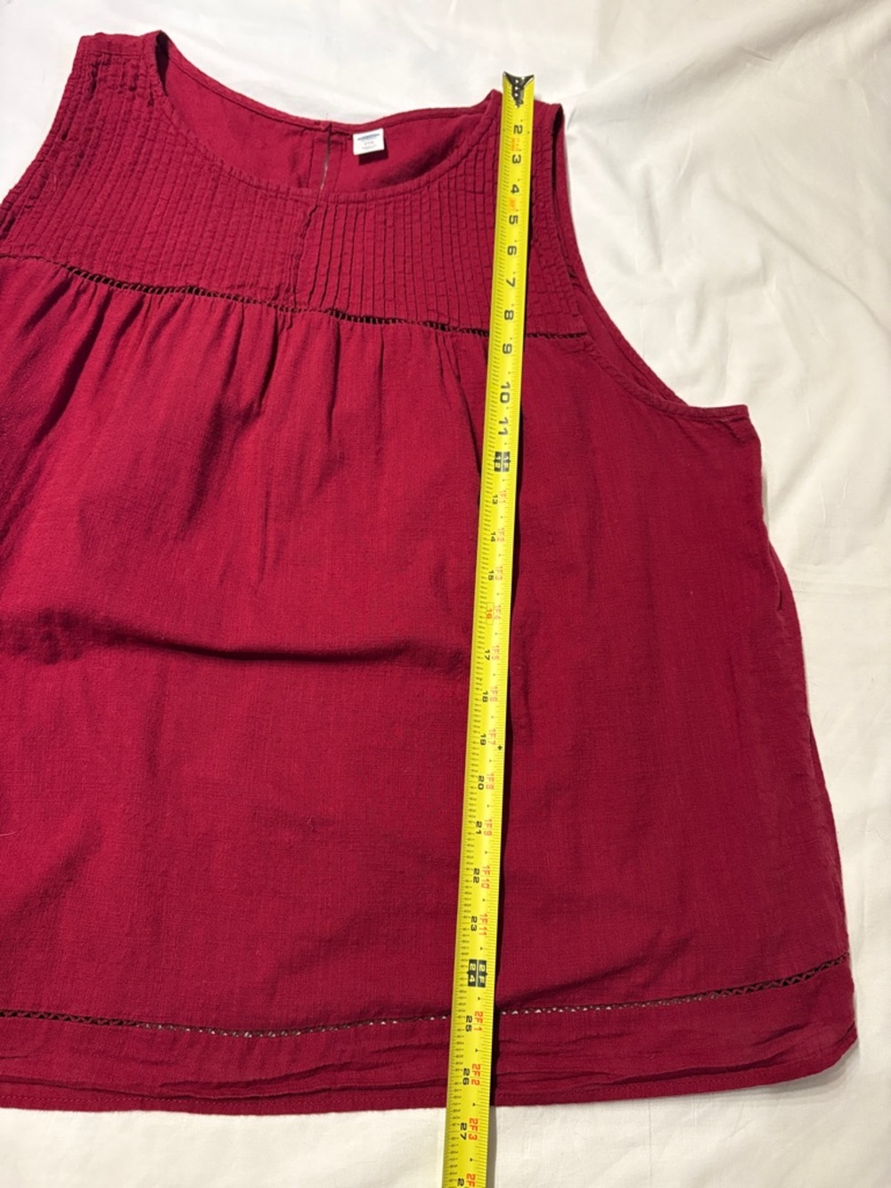 Old Navy Wine Red Sleeveless Babydoll Lagenlook Tank Top SZ XXL 100%Cotton. - Picture 6 of 10